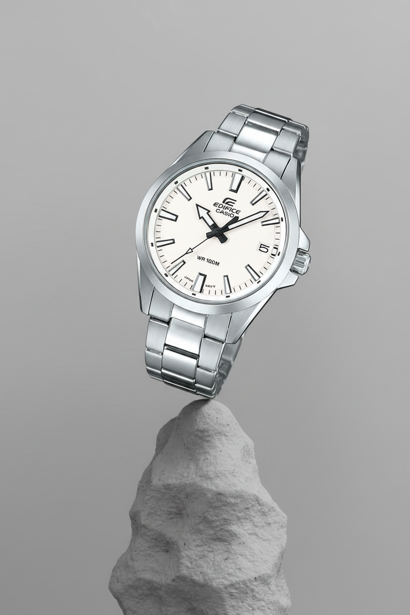 RELOJ ANALÓGICO PARA HOMBRE CASIO EDIFICE EFV-100D-7AVUDF - PLATEADO