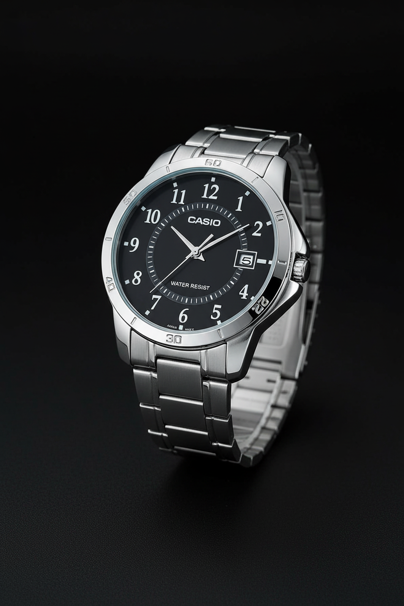 Casio MTP-V004D-1BUDF - negro minimalista