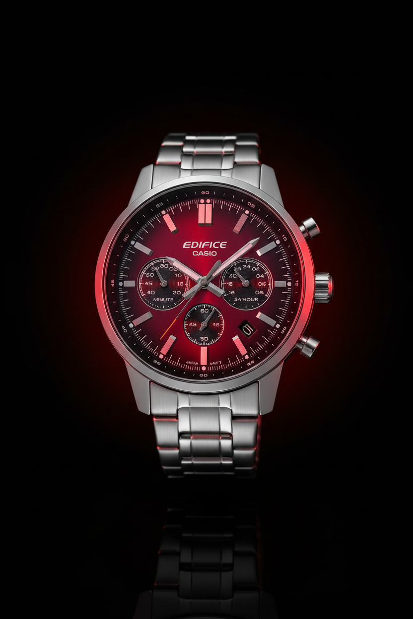RELOJ PARA HOMBRE CASIO EDIFICE EFR-575D-4ADF - ROJO