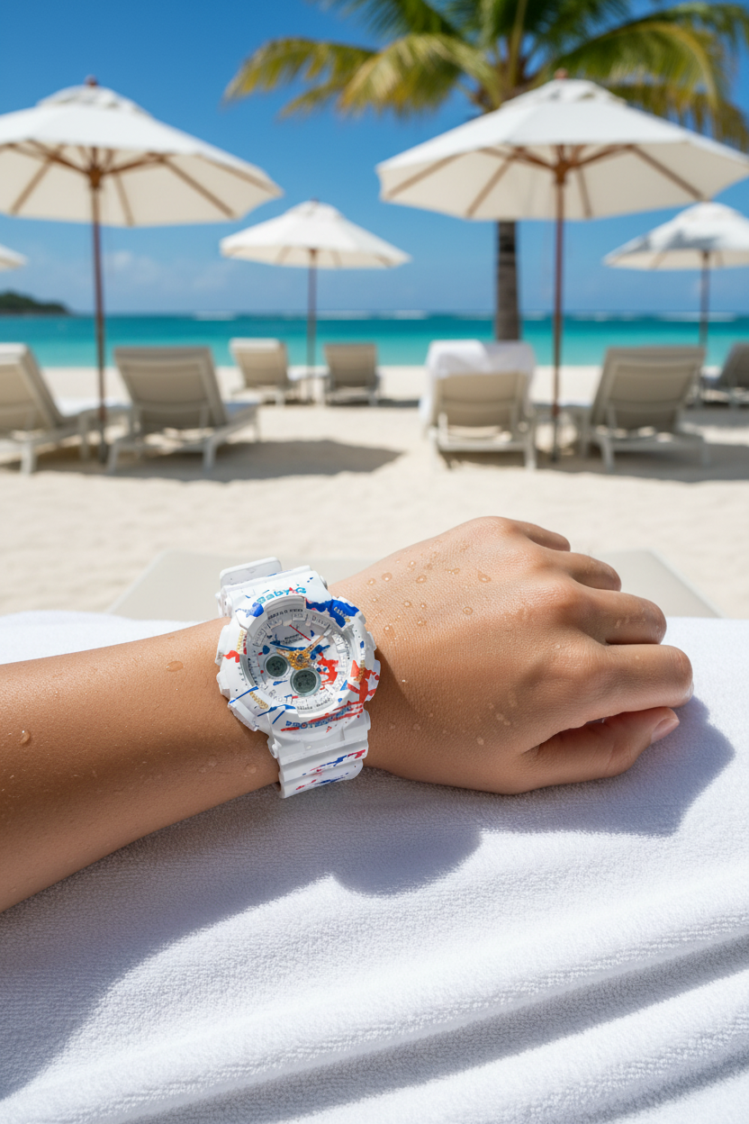 BA-120SPL-7ADR RELOJ PARA MUJER CASIO BABY-G - BLANCO