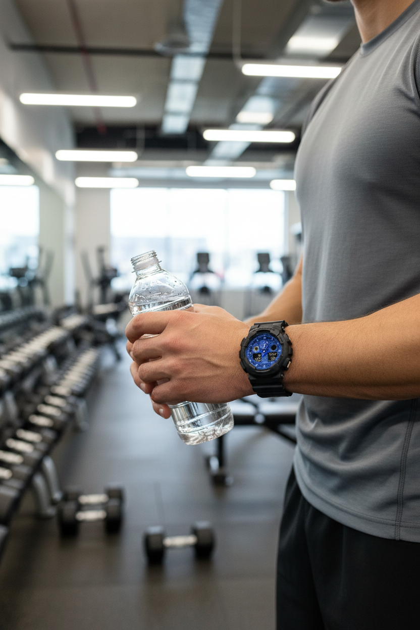 Casio G-Shock GA-100BP-1ADR lifestyle - gimnasio activo