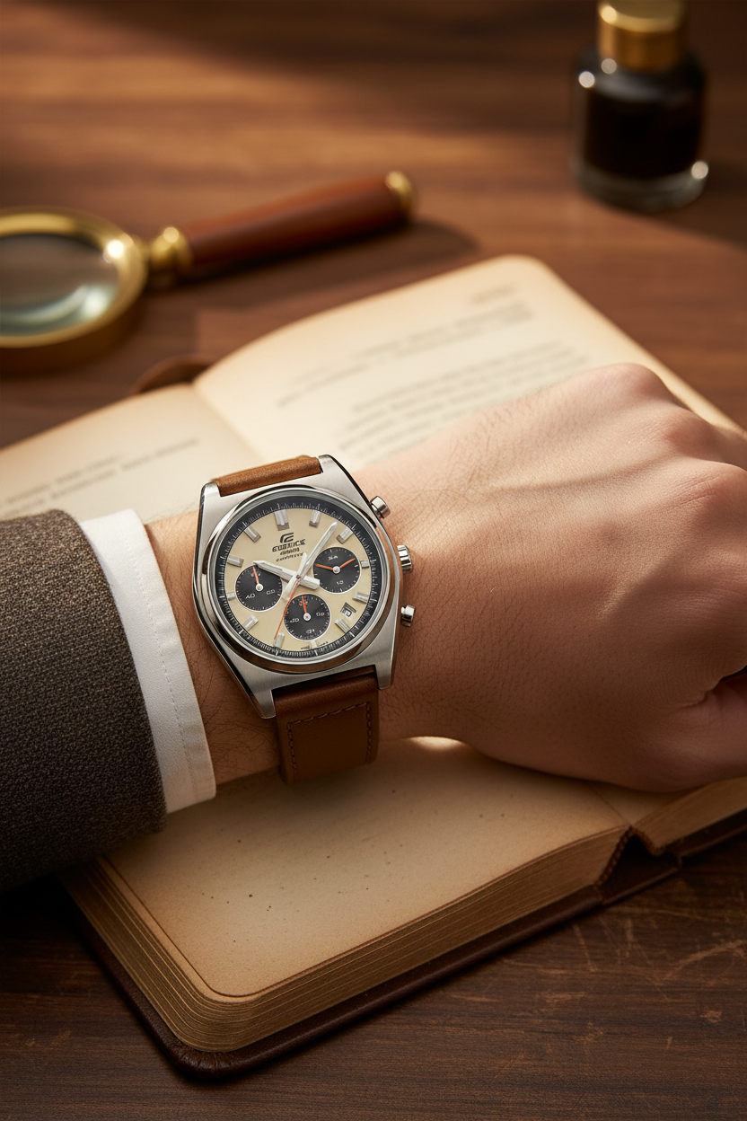 RELOJ PARA HOMBRE CASIO EDIFICE EFB-730L-7AVUDF -CAFÉ
