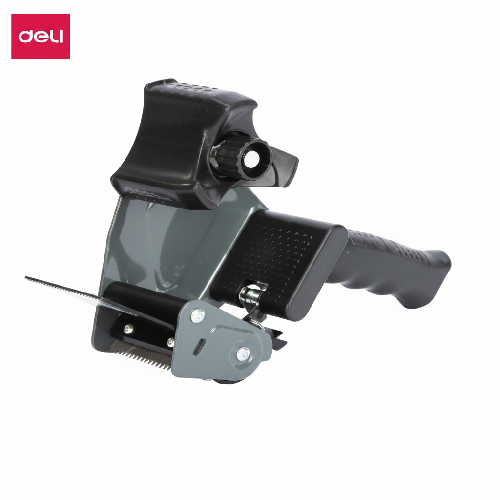 Dispensador industrial DELI para cinta de empaque negro x1 Unidad