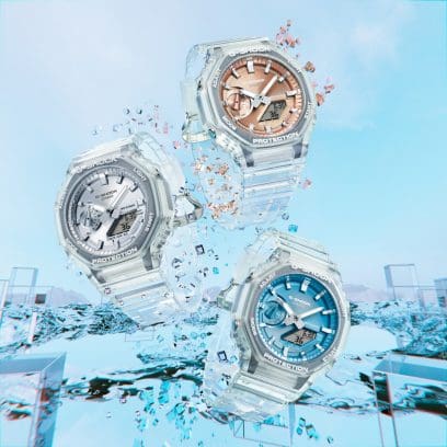 CASIO G-SHOCK GA-2100BM-7A2DR – RELOJ ANÁLOGO DIGITAL PARA HOMBRE – TRANSPARENTE