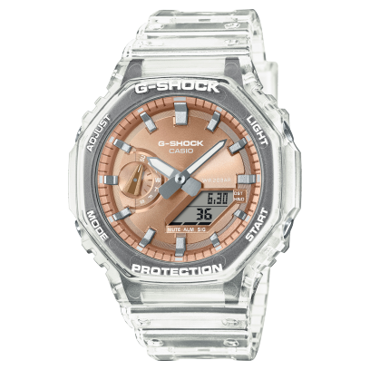 RELOJ ANÁLOGO DIGITAL PARA HOMBRE CASIO G-SHOCK GA-2100BM-7A5DR - TRANSPARENTE