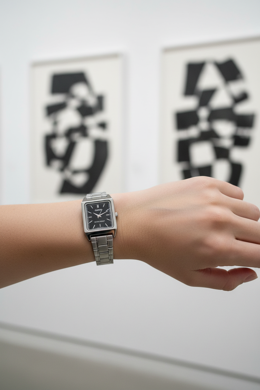 Casio LTP-V007D-1EUDF en muñeca en galería de arte moderna