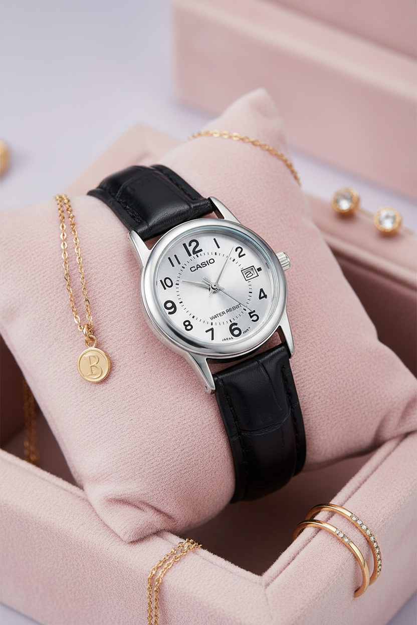 Casio LTP-V002L-7BUDF - terciopelo rosa luxury