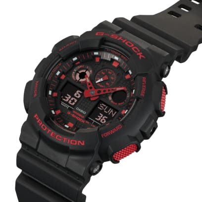 RELOJ ANÁLOGO DIGITAL PARA HOMBRE CASIO G-SHOCK GA-100BNR-1ADR - NEGRO