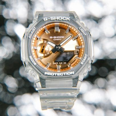RELOJ ANÁLOGO DIGITAL PARA HOMBRE CASIO G-SHOCK GA-2100BM-7A5DR - TRANSPARENTE