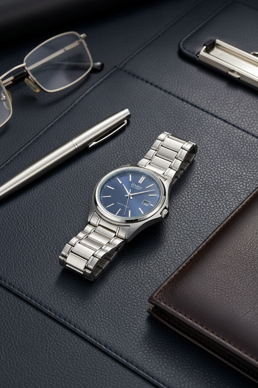 Casio MTP-1183A-2ADF - cuero azul ejecutivo