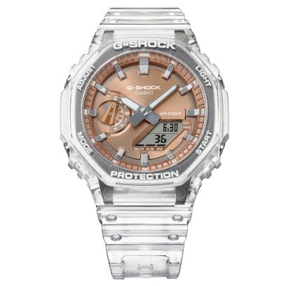RELOJ ANÁLOGO DIGITAL PARA HOMBRE CASIO G-SHOCK GA-2100BM-7A5DR - TRANSPARENTE