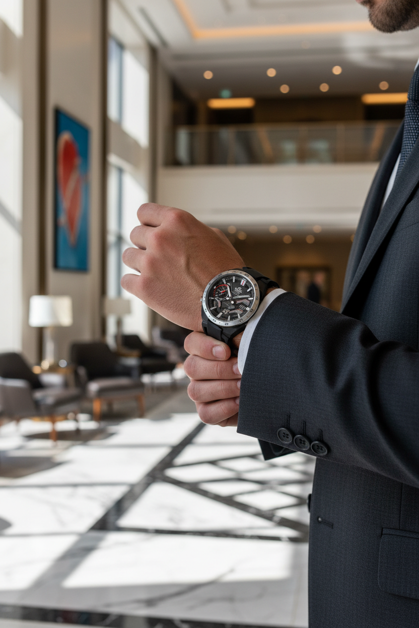 Casio Edifice ECB-2200P-1ADF lifestyle - hotel ejecutivo