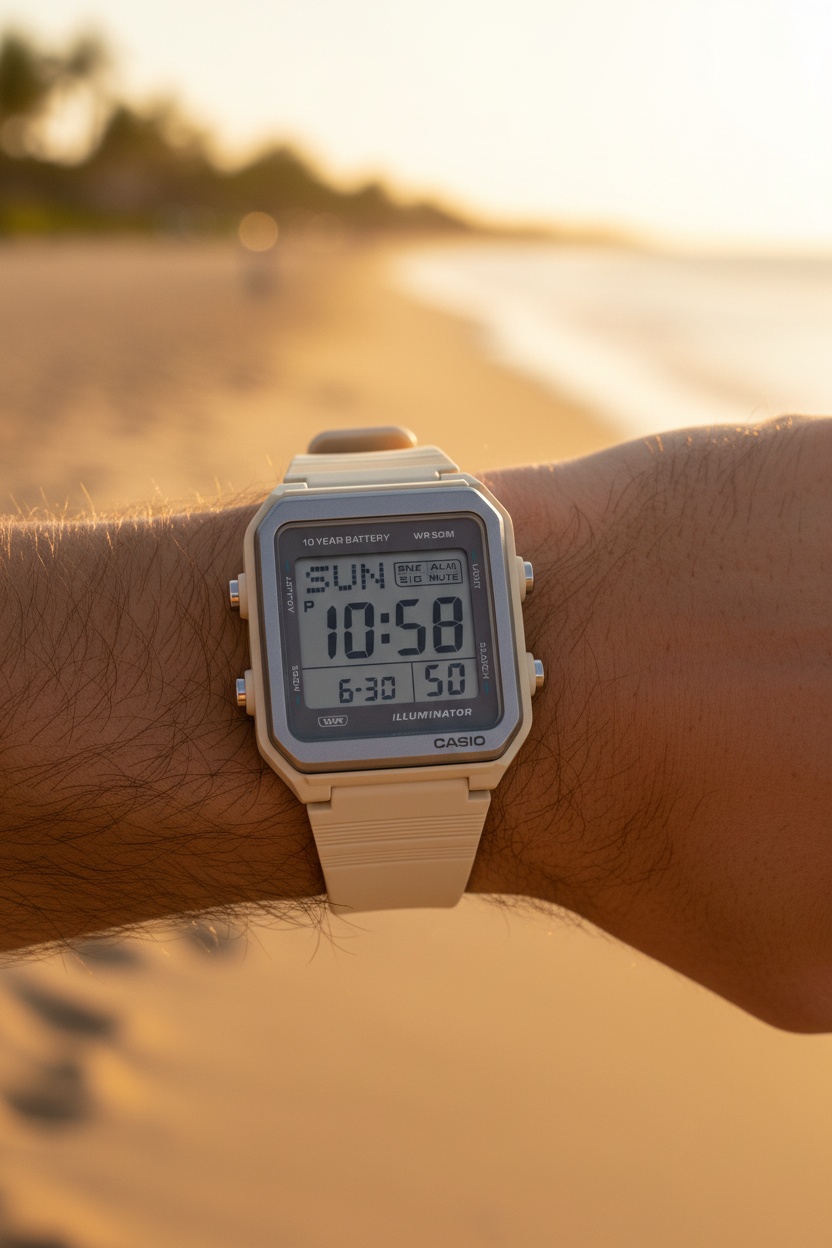 RELOJ CASIO W-221H-8AVDF - Beige