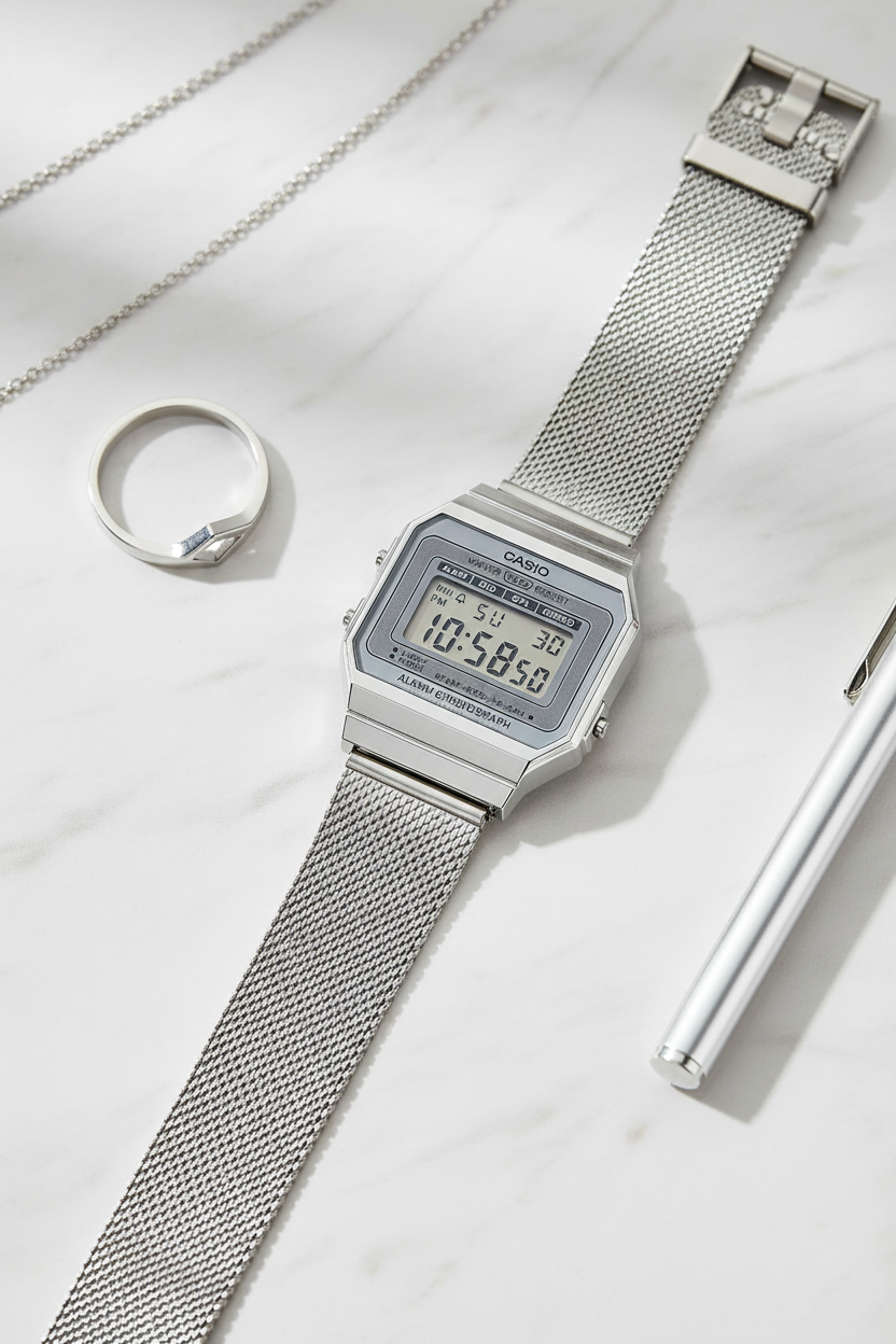 Casio A700WM-7ADF - mármol minimalista