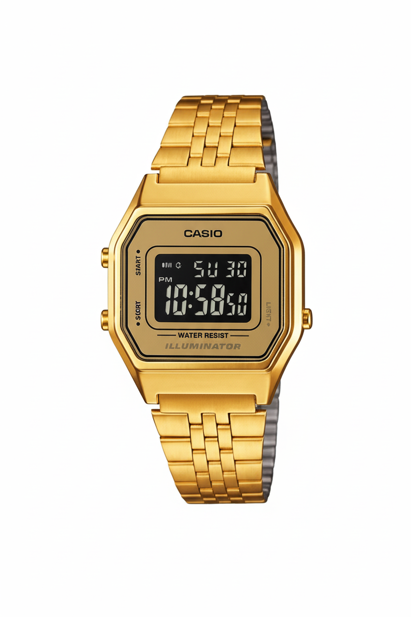 Casio LA680WGA-9BDF - fondo blanco limpio