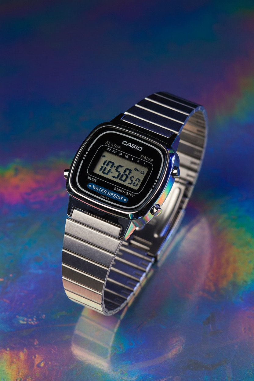 Casio LA670WA-1DF - holográfico iridiscente