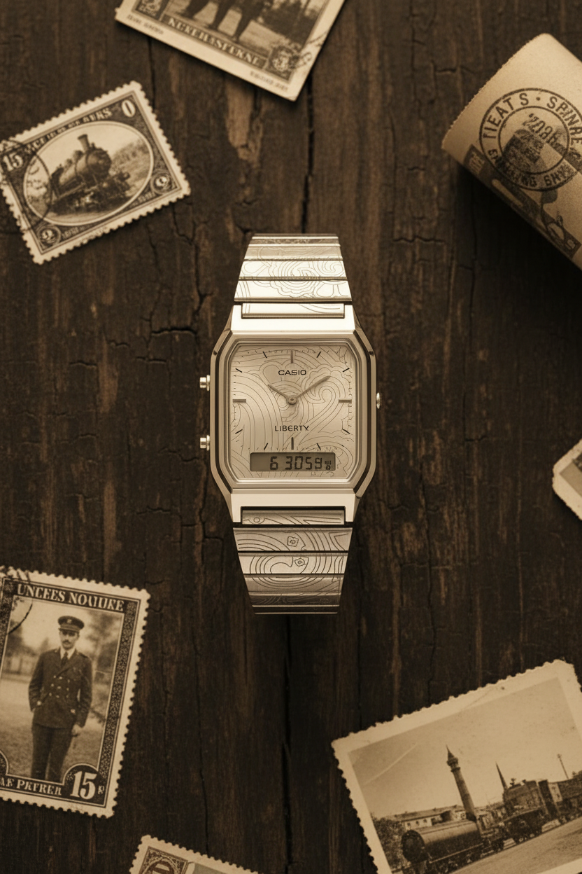 RELOJ CASIO VINTAGE AQ-230ELT-7ADR - PLATEADO