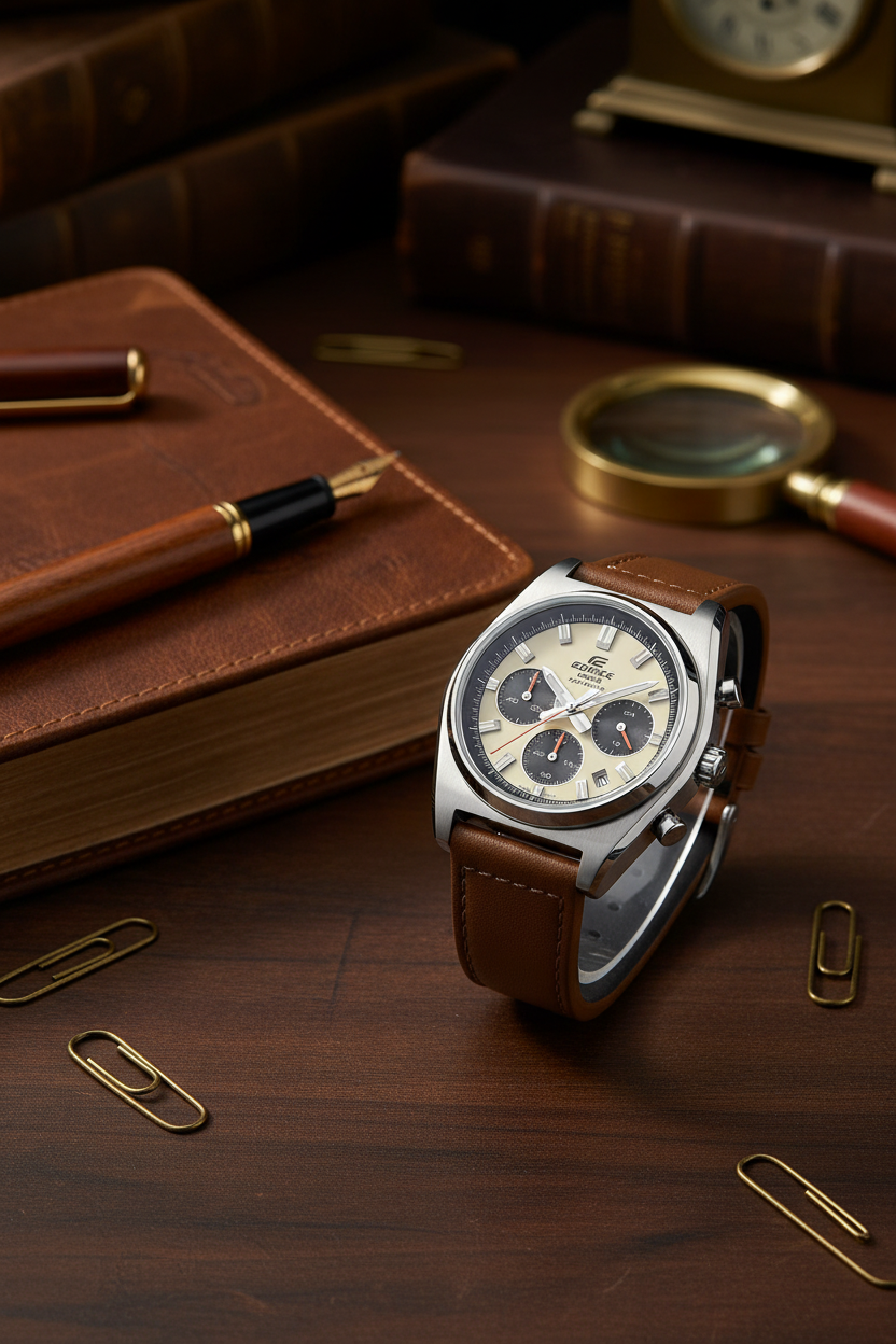 RELOJ PARA HOMBRE CASIO EDIFICE EFB-730L-7AVUDF -CAFÉ