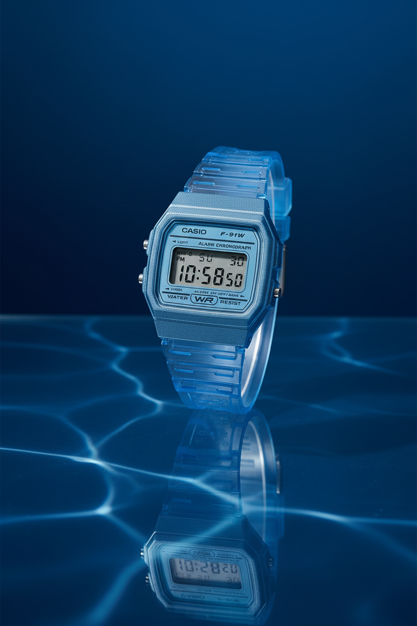 Casio F-91WS-2DF - océano moderno