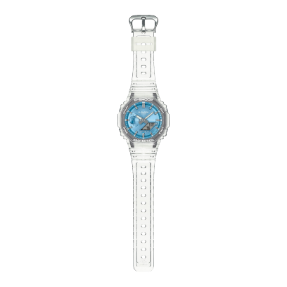 RELOJ ANÁLOGO DIGITAL PARA HOMBRE CASIO G-SHOCK GA-2100BM-7A2DR - TRANSPARENTE