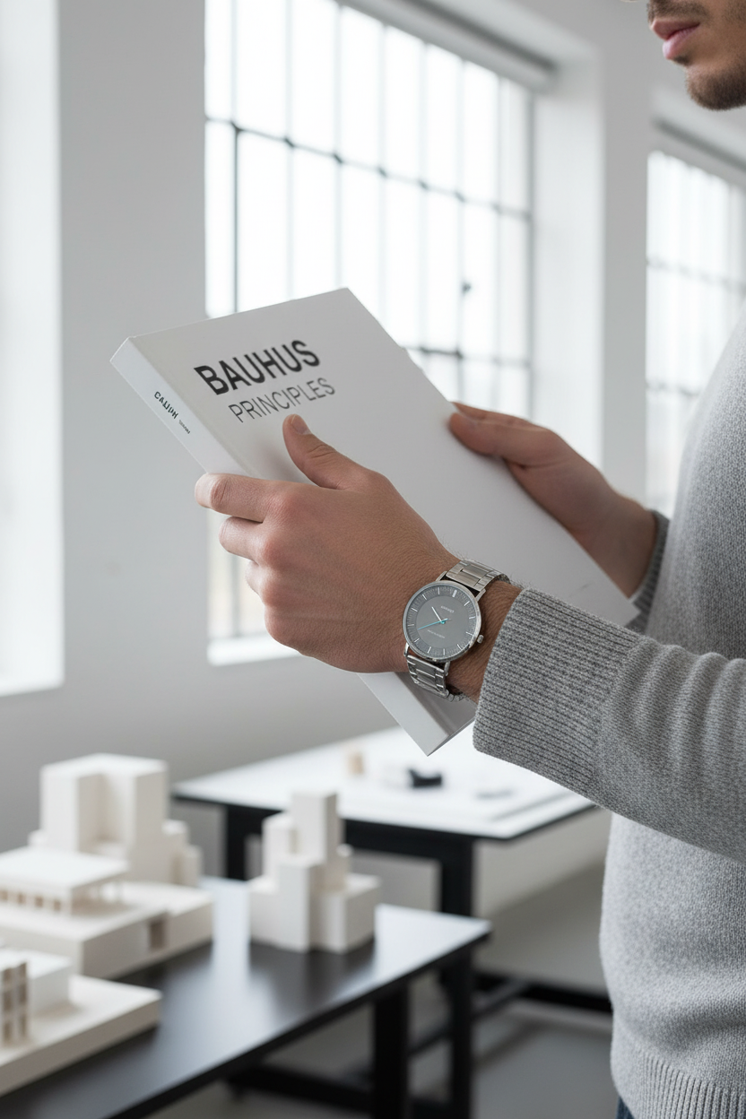 Lifestyle - Bauhaus estudio de arquitectura con libro de diseño