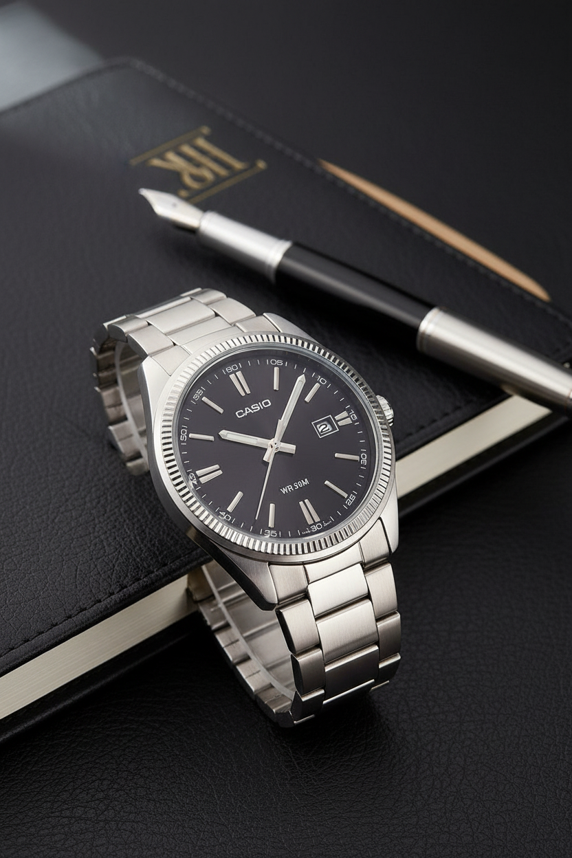 Casio MTP-1302D-1A1VDF - cuero ejecutivo