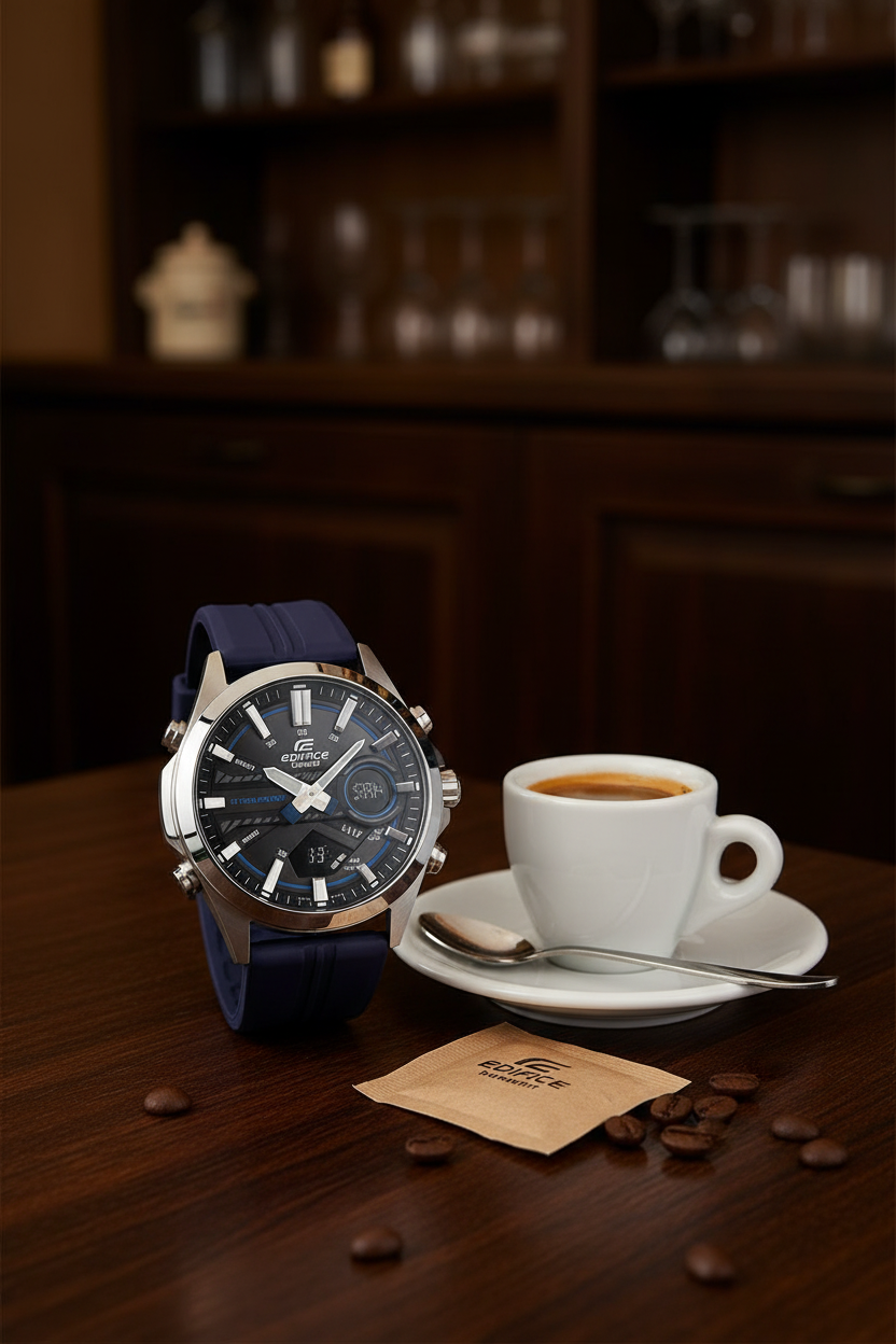 RELOJ PARA HOMBRE CASIO EDIFICE EFV-C120P-1A2DF -NEGRO