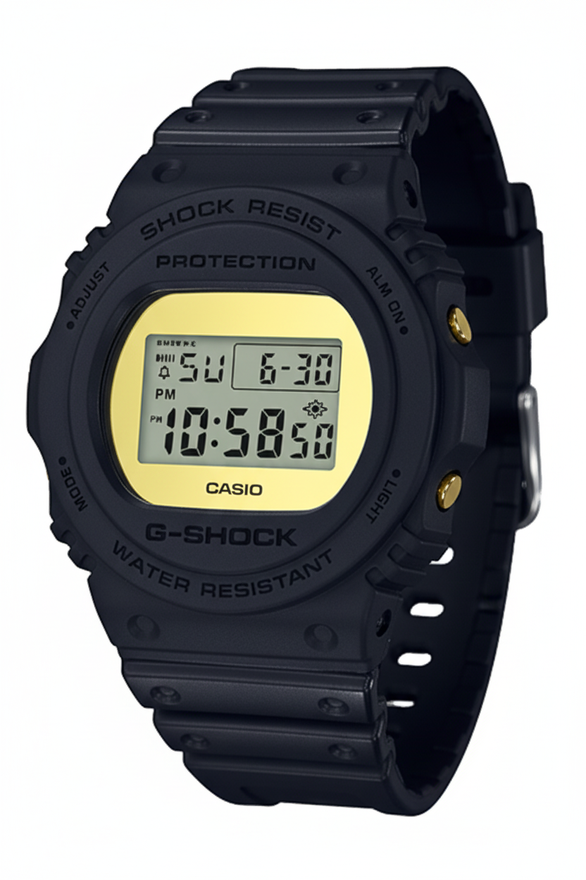 Casio G-Shock DW-5700BBMB-1DR - fondo blanco ángulo