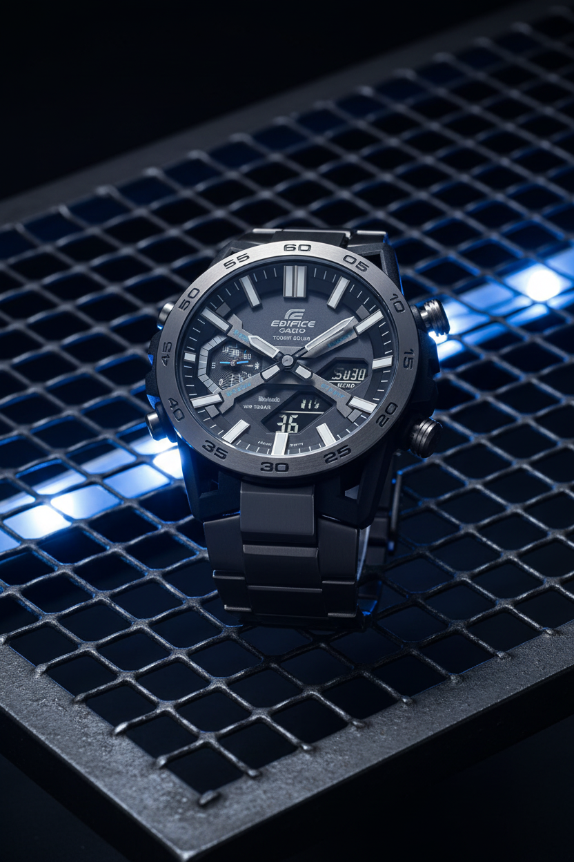 Casio Edifice ECB-2000DC-1ADF - industrial LED