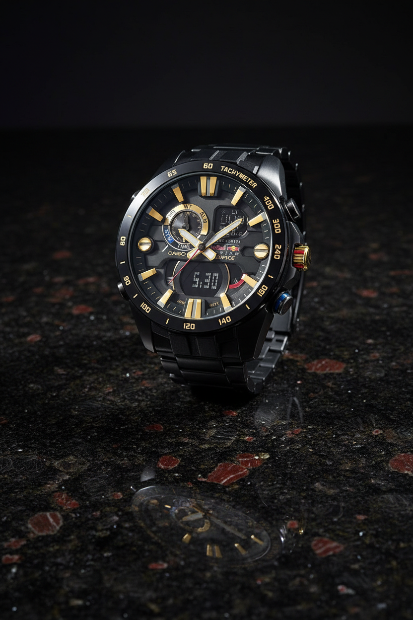 Casio Edifice ERA-201RBK-1ADR - granito negro luxury