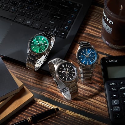 RELOJ ANALÓGICO PARA HOMBRE CASIO EDIFICE EFV-650D-3AVUDF - PLATEADO