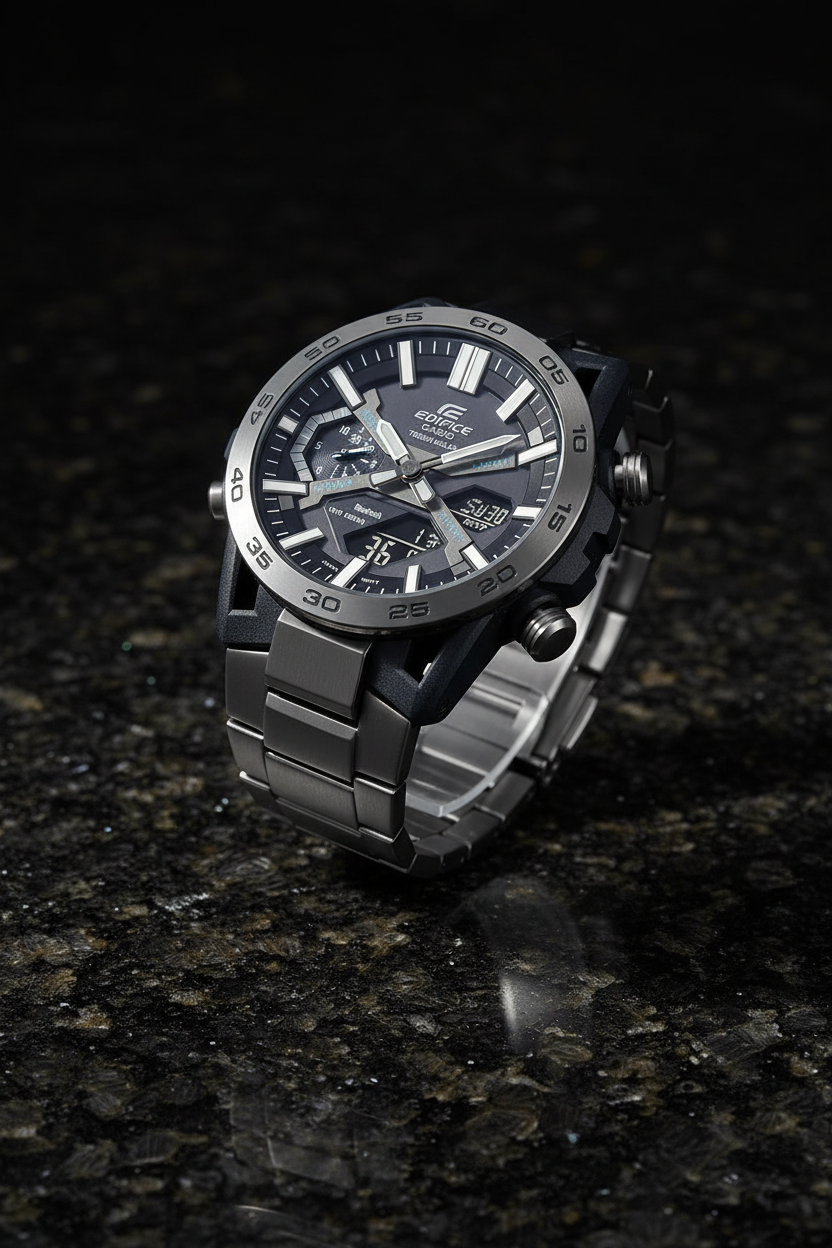 Casio Edifice ECB-2000DC-1ADF - granito negro luxury