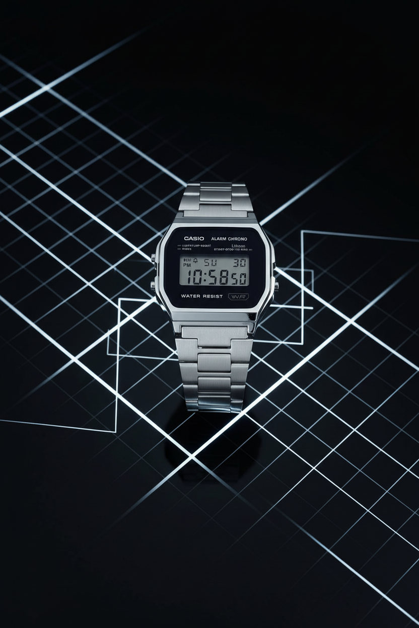 RELOJ CASIO VINTAGE A158WEA-1DF - PLATEADO