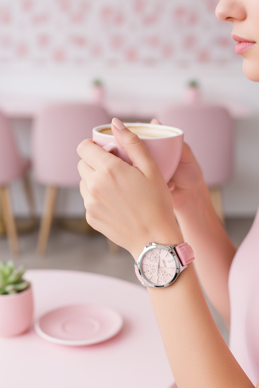 Casio LTP-V300L-4AUDF en muñeca en café pastel trendy