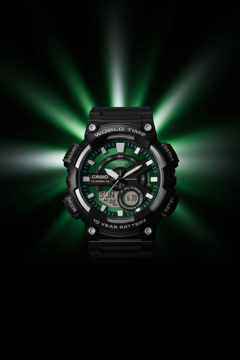 RELOJ CASIO VINTAGE AEQ-110W-3A2VDF - NEGRO