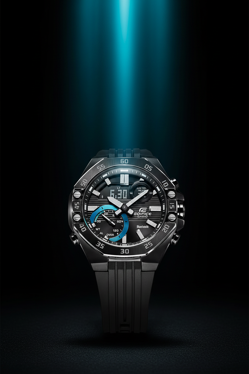 RELOJ ANALÓGICO-DIGITAL PARA HOMBRE CASIO EDIFICE ECB-10PB-1ADF - NEGRO