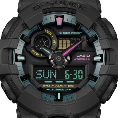 RELOJ ANÁLOGO DIGITAL PARA HOMBRE CASIO G-SHOCK GA-700MF-1ADR - NEGRO
