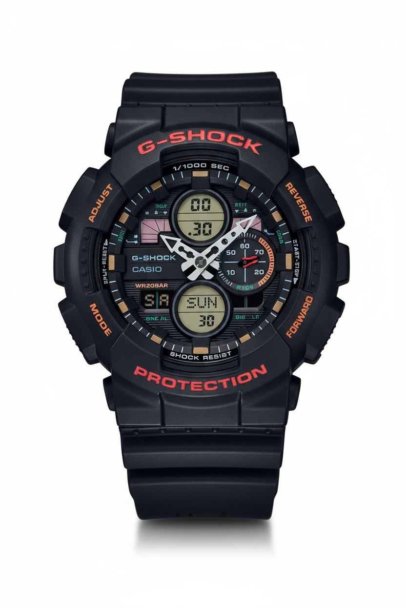 Casio G-Shock GA-140-1A4DR - fondo blanco limpio