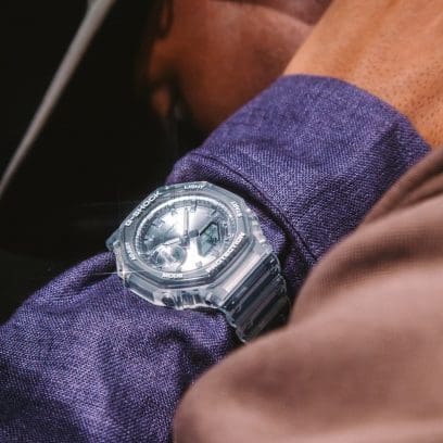 RELOJ ANÁLOGO DIGITAL PARA HOMBRE CASIO G-SHOCK GA-2100BM-7A8DR - PLATEADO