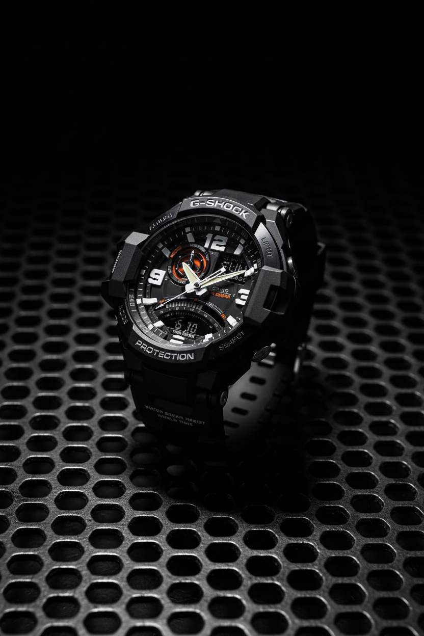 Casio G-Shock GA-1000-1ADR - steel mesh industrial
