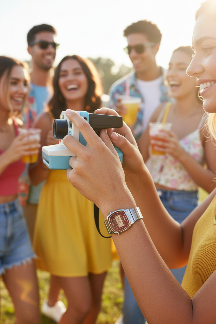 Casio LA670WA-4DF lifestyle - verano polaroid