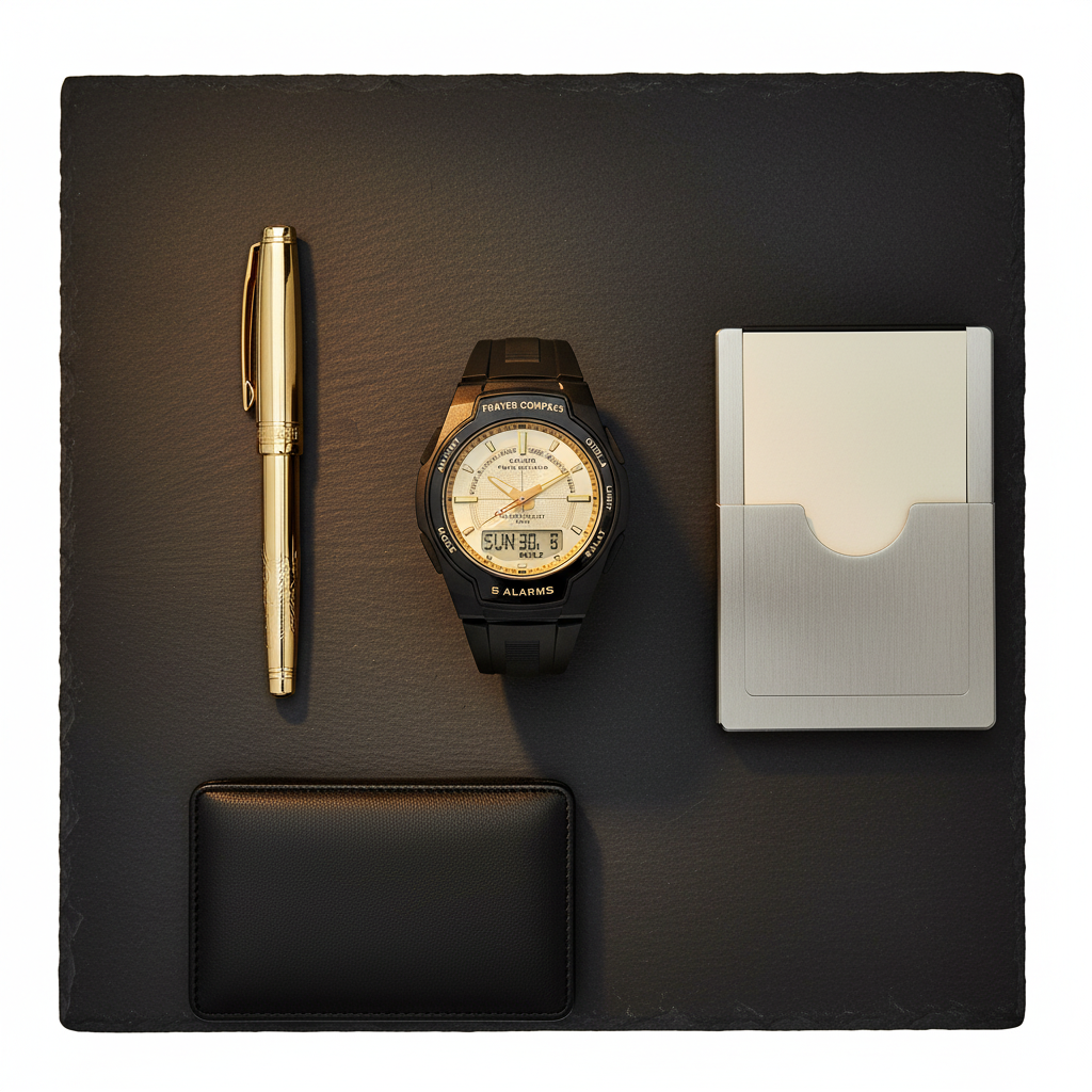 Lifestyle 3 - Flat lay dorado