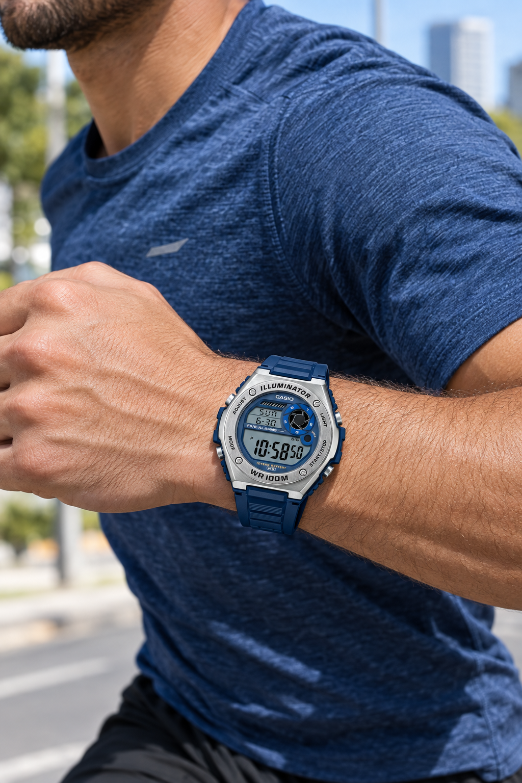RELOJ PARA HOMBRE CASIO MWD-100H-2AVDF -AZUL