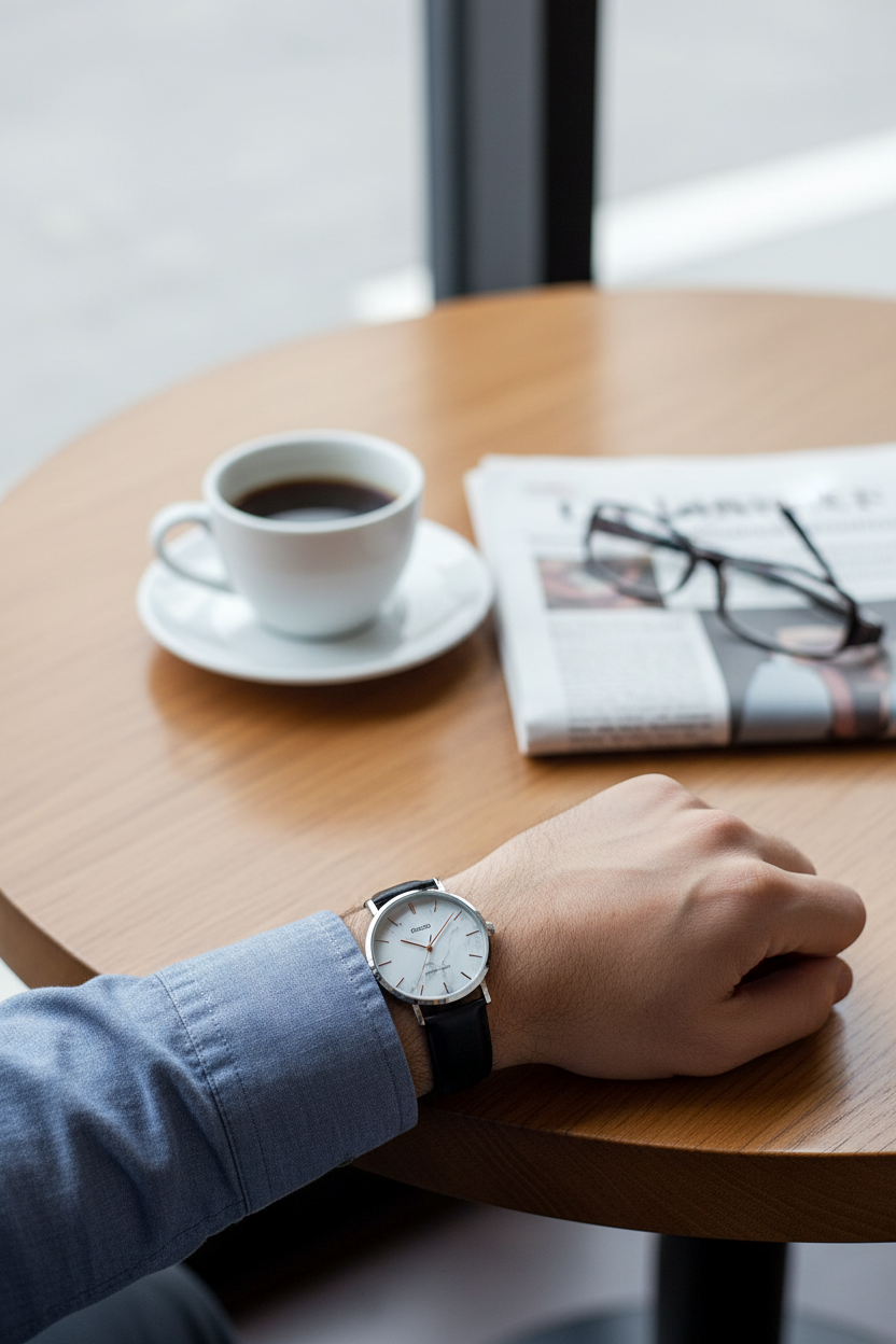 Lifestyle - Business casual con café
