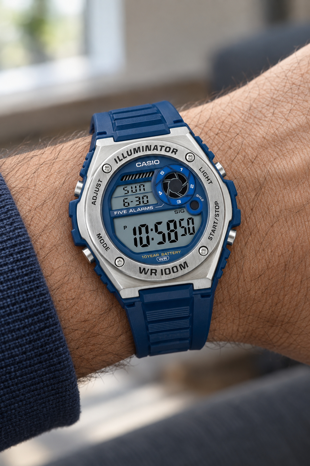 RELOJ PARA HOMBRE CASIO MWD-100H-2AVDF -AZUL