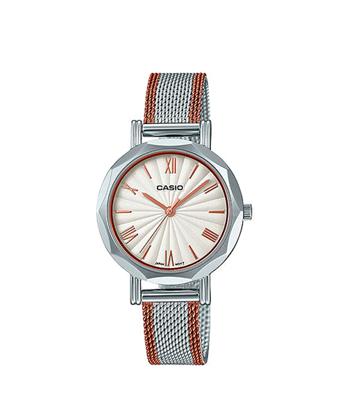 RELOJ PARA MUJER CASIO LTP-E411MSR-7ADF -BLANCO