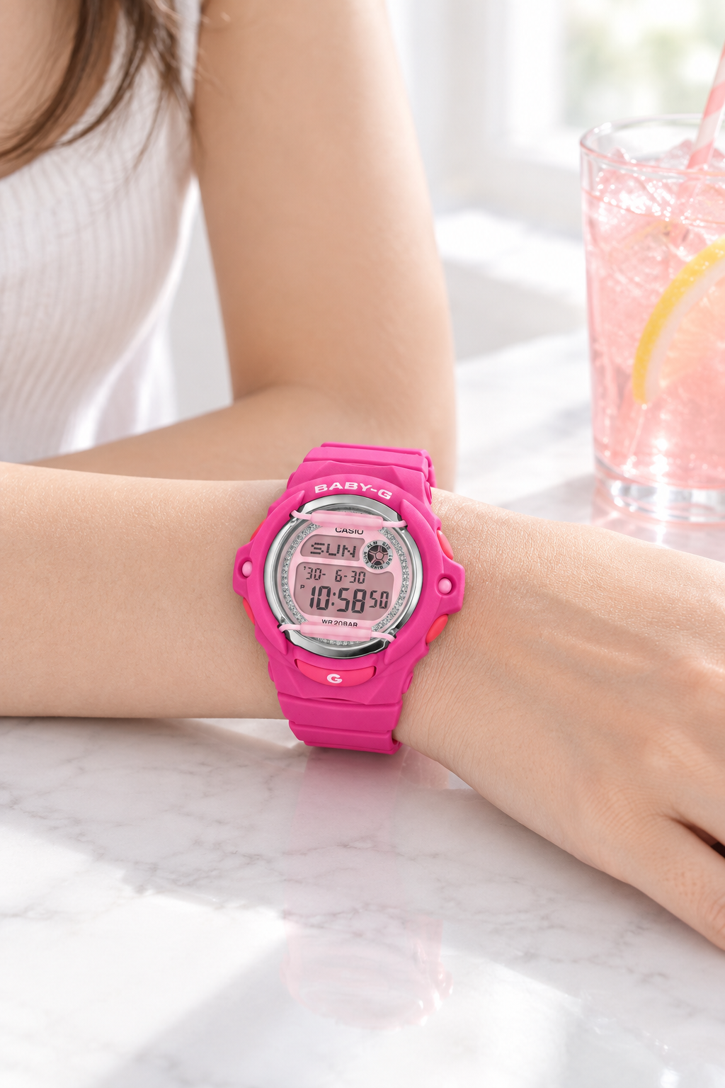 BG-169KB-4B1DR RELOJ PARA MUJER CASIO BABY-G - ROSADO