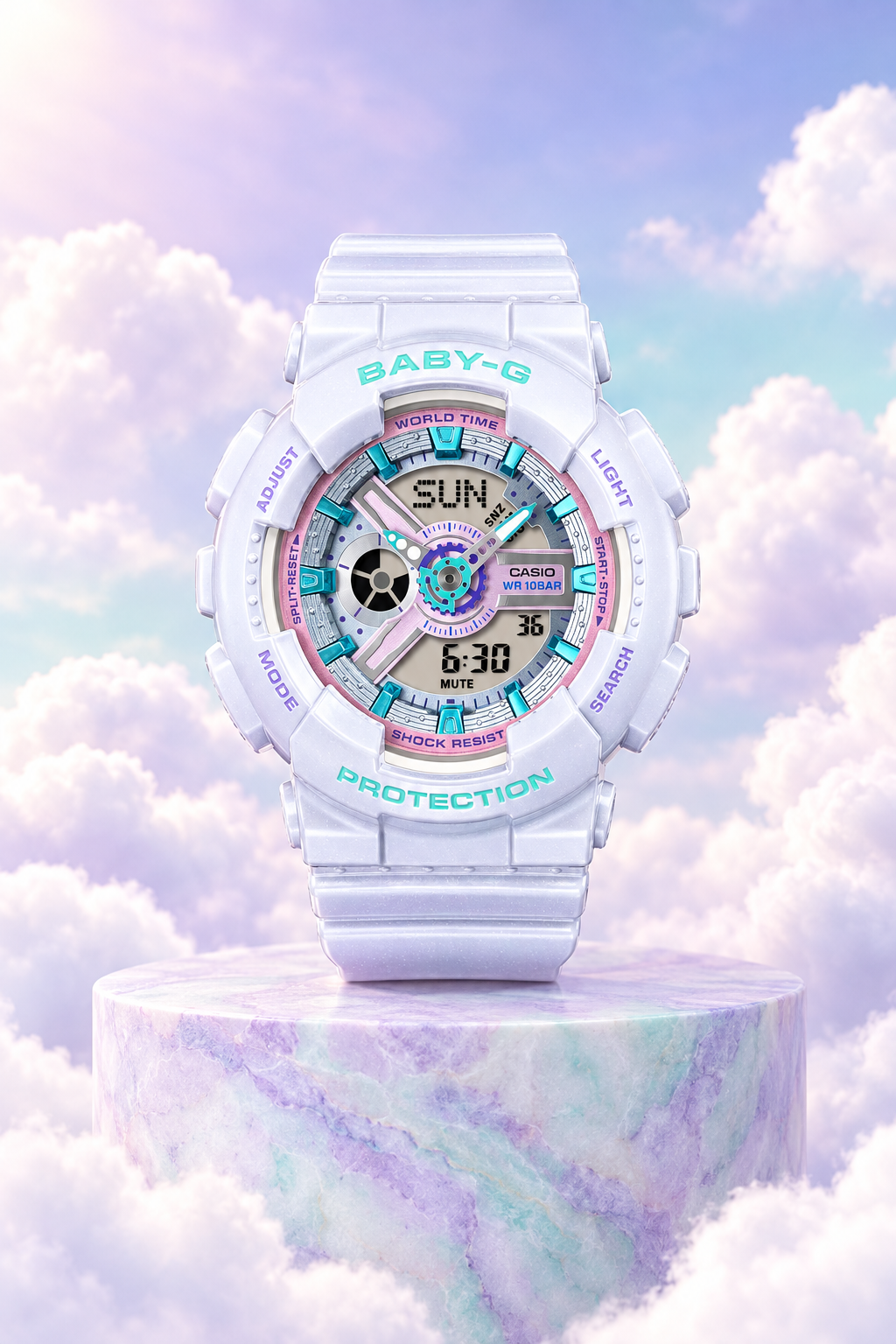 BA-110MC-7ADR RELOJ PARA MUJER CASIO BABY-G - BLANCO