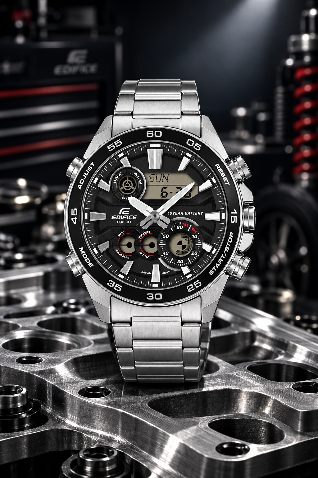 ERA-130D-1ADF RELOJ PARA HOMBRE CASIO EDIFICE - NEGRO