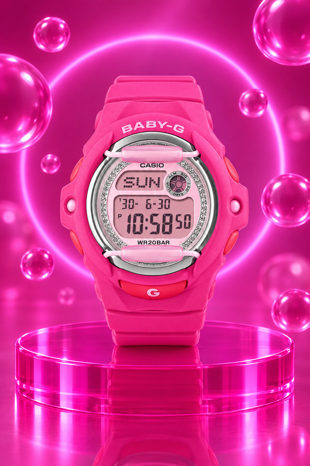 BG-169KB-4B1DR RELOJ PARA MUJER CASIO BABY-G - ROSADO